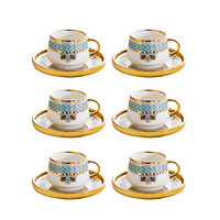 Juego de Tazas y Platos de Cerámica Modernos con Relieve de Corazón Multicolor, Estilo de Lujo Ligero, Especialmente Grueso y Resistente al Calor, Venta al por Mayor