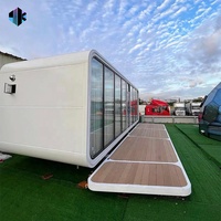 Cabane modulaire préfabriquée isolée et étanche Apple Cabin Pod pour camping, complexe hôtelier