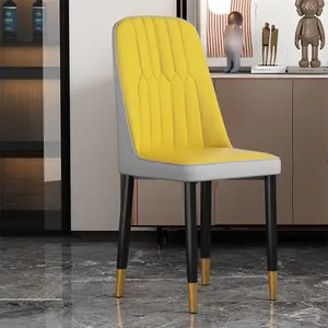 Özelleştirilmiş Modern otel Cafe ev restoran büfe üreticisi ışık lüks yemek masası deri yan yemek sandalyeleri