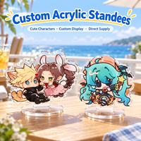Support de figurine personnalisé en acrylique transparent pour anime, vente en gros, fabricant OEM, fournisseur d'usine, présentoir de bureau, cadeaux, emballage B2B
