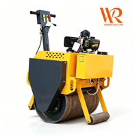Mini-compacteur routier à tambour unique, rouleau vibratoire portatif pour chantier, machine routière à moteur essence