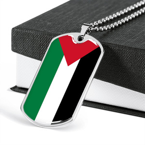 <strong>Palestinian</strong> flag <strong>map</strong> drops glue stainless steel pendant necklace. - Product Image 5