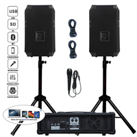 Sistema de Altavoces PA Profesional de 1000W con 2 Subwoofers de 12 Pulgadas, Conjuntos de Karaoke TWS, Mezclador Amplificado de 4 Canales, Caja de Sonido, Bocina, Parlante