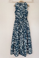 Robe longue 100 % coton, design mode été 2026, imprimés vintage peinture à l'encre, ceinture, poches, patchwork, robe maxi décontractée pour soirée