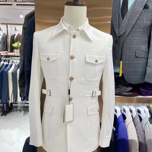 Gold Button Wedding Party <strong>Suits</strong> Men Closure Collar Business Wedding <strong>Suits</strong> Costume Homme - Product Image 3