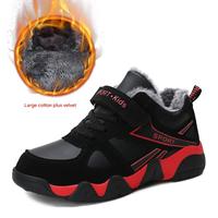 Chaussures de sport d'hiver chaudes pour garçons, doublées de polaire, épaisses, chaussures de course en peluche pour grands enfants, pour garçons et filles
