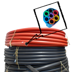 Conducto Multicanal de PE, Microducto FTTH de 7 Vías con Núcleo de Silicona para Fibra Óptica Soplada, Telecomunicaciones Subterráneas - Product Image 1