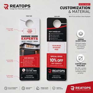 Impression personnalisée de prospectus de porte pour la promotion de services de réparation de portes de <span class=keywords><strong>garage</strong></span>, matériel marketing et publicité de quartier - Product Image 3