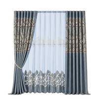 Cortinas de Ventana Personalizadas ARODDY, Estilo Europeo, Cortinas de Lujo con Bordado de Flores, Cortinas de Tela