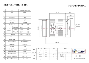 Objectif de vision industrielle 16 mm avec 5 mégapixels et objectif au format 2/3 pouces - Product Image 6