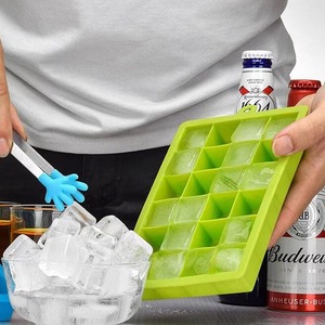 Bac à glaçons en silicone de qualité alimentaire, moule à glace flexible à démoulage facile, bac à glaçons rectangulaire pour cocktails et boissons - Product Image 2