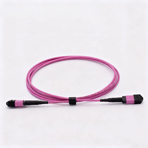 สายแพทช์ MPO 12สายไฟเบอร์ OM3มัลติโหมดสำหรับศูนย์ข้อมูลเครือข่าย40g 100G - Product Image 4