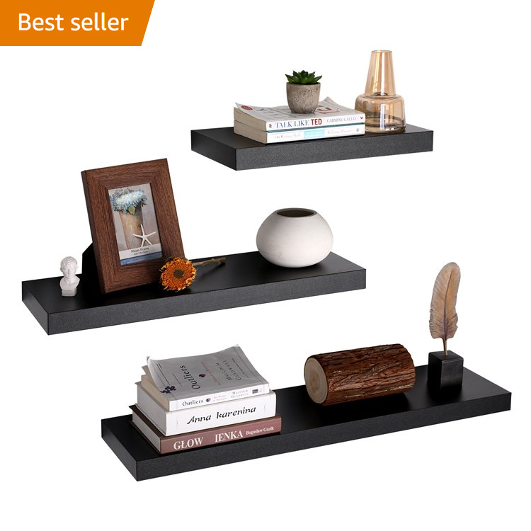 Стеллаж для гостиной и кухни, промышленный деревянный стеллаж для хранения, Стеллаж с плавающей полкой