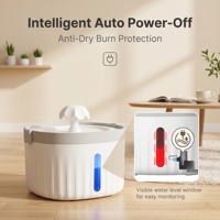 Distributeur de nourriture intelligent pour animaux de compagnie 2L avec distributeur d'eau intégré, plastique de qualité alimentaire, facile à nettoyer, utilisation en intérieur, certifié FCC/CE/RoHS pour chats et chiens