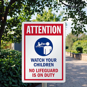 Attention Surveillez vos enfants Panneau en aluminium-Panneau d'avertissement de sécurité extérieur durable - Product Image 6