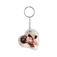 Plateau à rouler miniature en métal en forme de cœur avec logo personnalisé, porte-clés, accessoires promotionnels en gros