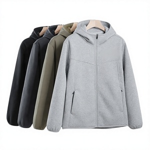 Outdoor Slim <b>Long</b> Casual Autumn Hooded Stand Collar Eco-Friendly Thermal Fleece <b>Jacket</b> for <b>Men</b> - Product Image 3