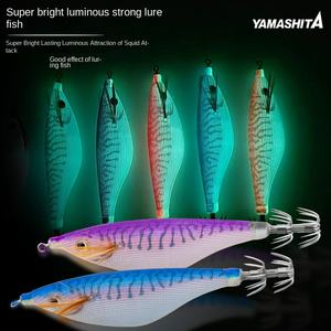 Appât de pêche lumineux japonais YAMASHITA New TOTO SUTTE R Wide Belly <span class=keywords><strong>Balance</strong></span> Shrimp Live Bait Wooden Squid Hook - Product Image 3