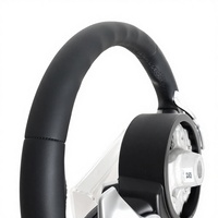 Volants de direction personnalisés en cuir PU et fibre de carbone pour F30/F10/E90/E70/E71/F35/F22/F18/E46/E36/E60/M3/M4/M5 - Style course à 3 branches