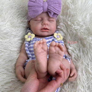 Authentique <span class=keywords><strong>Poupée</strong></span> <span class=keywords><strong>Reborn</strong></span> LouLou Nouveau-Né 45cm Corps en Silicone avec Tétine Jouet Doux pour Filles Idée Cadeau <span class=keywords><strong>de</strong></span> Noël - Product Image 4