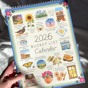 ปฏิทินบัคเก็ตลิสต์ปี 2026 ปฏิทินติดผนัง ลายการ์ตูน ของขวัญเทศกาล ของขวัญส่วนตัว ของขวัญส่งเสริมการขาย - Product Image 4