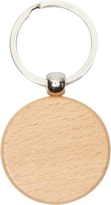 Wood Gift Key Chain with the Metal Ring <strong>Oak</strong> Wood Key Chain with <strong>Circle</strong> Wooden Laser Engraving Products Blank - Product Image 5