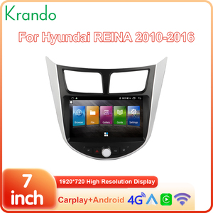 Krando Radio de coche <span class=keywords><strong>Android</strong></span> de 7 pulgadas para Hyundai Reina 2010-2016 unidad principal de coche CarPlay Autoradio Video con <span class=keywords><strong>Android</strong></span> Auto Carplay - Product Image 2