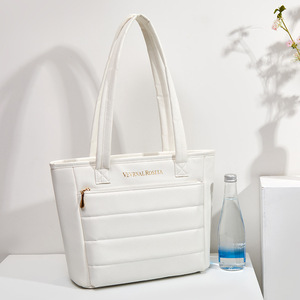 Bolsa de Compras de Lona Personalizable con Logotipo, Gran Capacidad, Reutilizable, Resistente al Desgaste, Color Sólido, Cierre de Cremallera, Bolsa de Mano para Mujer - Product Image 6