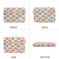 Étui de protection imperméable élégant pour ordinateur portable, motif nuage arc-en-ciel, pour 13/14/15 pouces, tendance pour un usage quotidien et en voyage