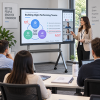 Écran plat interactif multi-touch numérique et intelligent de 65 pouces, écran LCD numérique, tableau blanc intelligent numérique