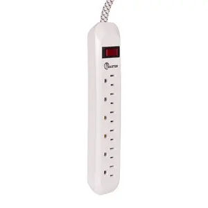 6 Outlets Overspanningsbeveiliging Power Strip Socket Uitbreiding Met Elektrische Verlengkabel