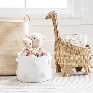<span class=keywords><strong>Cesta</strong></span> de Almacenamiento de Mimbre Tejida a Mano <span class=keywords><strong>con</strong></span> Forma de Jirafa, para Juguetes y Artículos Diversos, <span class=keywords><strong>con</strong></span> Tapa - Product Image 2