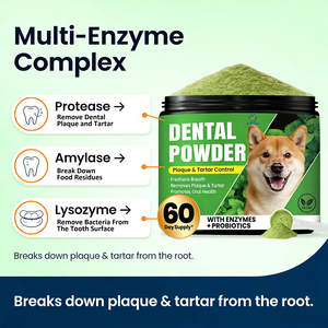 Polvo Limpiador Dental para Perros OEM/ODM, Polvo Dental para Perros y Refrescante Bucal para Gatos, Eliminador de Mal <span class=keywords><strong>Aliento</strong></span> y Sarro para Perros - Product Image 2