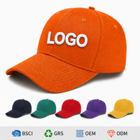 Gorra de Béisbol de Pana de 6 Paneles con Logotipo Personalizado, Visera Curva, Unisex, Bordada, para Hombre y Mujer, Gorras al por Mayor, Fábrica OEM ODM