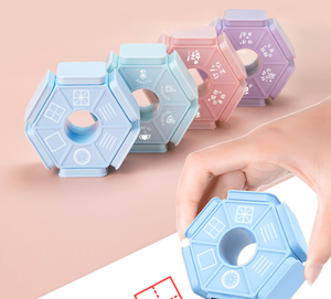 L'enseignant du sceau à six côtés encourage le sceau des enfants Lettre anglaise Personnaliser PatternToys Flash Stamp - Product Image 2