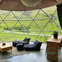 Dôme de tente en verre PVC à prix avantageux, tente de glamping pour hôtel en plein air