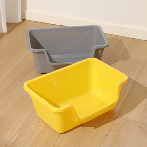Kitten-specific slanted open deep <b>cat</b> <b>litter</b> box semi-enclosed minimalist <b>cat</b> <b>litter</b> box anti-splash <b>cat</b> supplies - Product Image 2