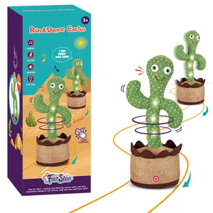 Giocattoli di peluche per bambini con voce controllata usd che parlano di <span class=keywords><strong>Cactus</strong></span> che si torce correndo ballando Bbaby <span class=keywords><strong>Cactus</strong></span> giocattolo con musica leggera - Product Image 1