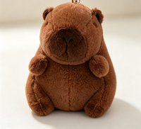 Vailpro 100 Designs Peluche Capybara 12 cm, Jouet en Peluche Doux, Adorable Porte-clés Capybara pour Sac d'Anniversaire