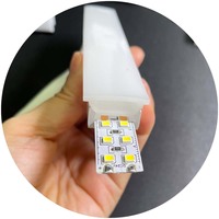 Le profil en aluminium de 20x14mm remplace le diffuseur linéaire de profil de canal de tube de couverture de néon de silicone pour la bande menée