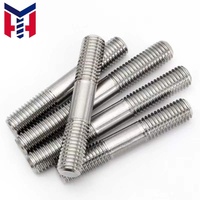 Heavy-Duty 304 Stainless Steel Plain Finish Right Hand Thread M14M36 Double-End Screw Stud with Nut for Large Equipment