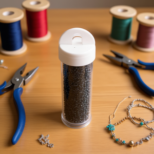 Perline nere Ilan Abalorio da 3 mm per la creazione di gioielli e forniture artigianali - Product Image 3