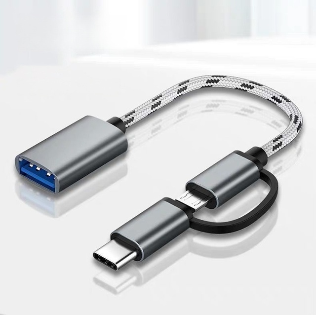 OTG 2-in-1 Data Cable Android Type-C Converter with USB Mouse Convenient Phone Connection Consumer Electronics