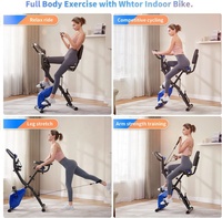 Nueva Bicicleta Estacionaria Magnética 5 en 1 para Interiores con Monitor LCD para Entrenamiento de Cuerpo Completo en Casa