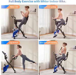 New 5 IN 1 Stationary Bike For Home With LCD Monitor Whole Body Workout Indoor Magnetic Exercise Bike Trainer