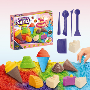 Set completo di sabbia spaziale molto venduto, vassoio per sabbia cinetica magica con stampi per frutta e gelato, set di giocattoli per bambini per giocare con la sabbia - Product Image 1