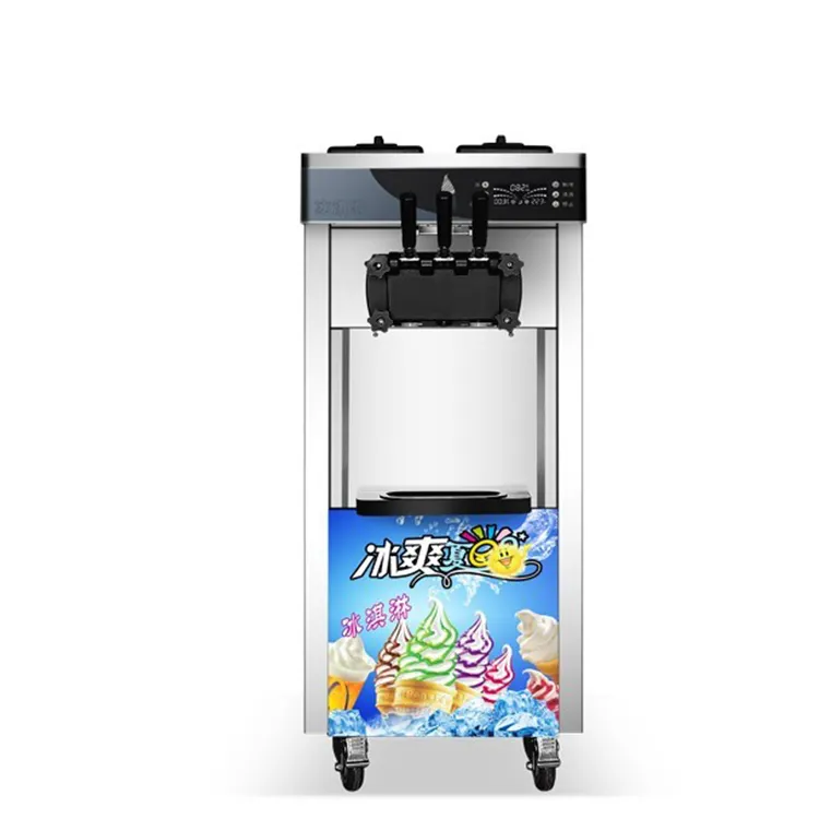 Vertical Commercial Portable Soft Serve Ice Cream Machine Maker Touch screen Ice Cream Snack Machine