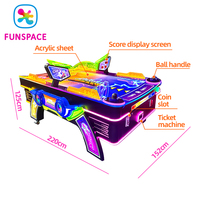 Mesa de Hockey de Aire, Máquina de Juegos Arcade que Funciona con Monedas, Dispositivo de Entretenimiento para Parques de Diversiones Interiores y Centros de Juegos