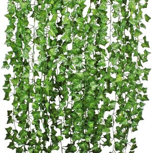 Guirlande de lierre artificiel, feuilles vertes, plante en plastique, décoration suspendue pour la maison, accessoires de photographie - Product Image 5