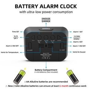Nhà Máy Cung Cấp Bán Hàng Trang Trí Nội Thất Trẻ Em Quà Tặng Mini Led Báo Thức Kỹ Thuật Số Bàn Nhỏ Đồng Hồ Báo Thức - Product Image 3